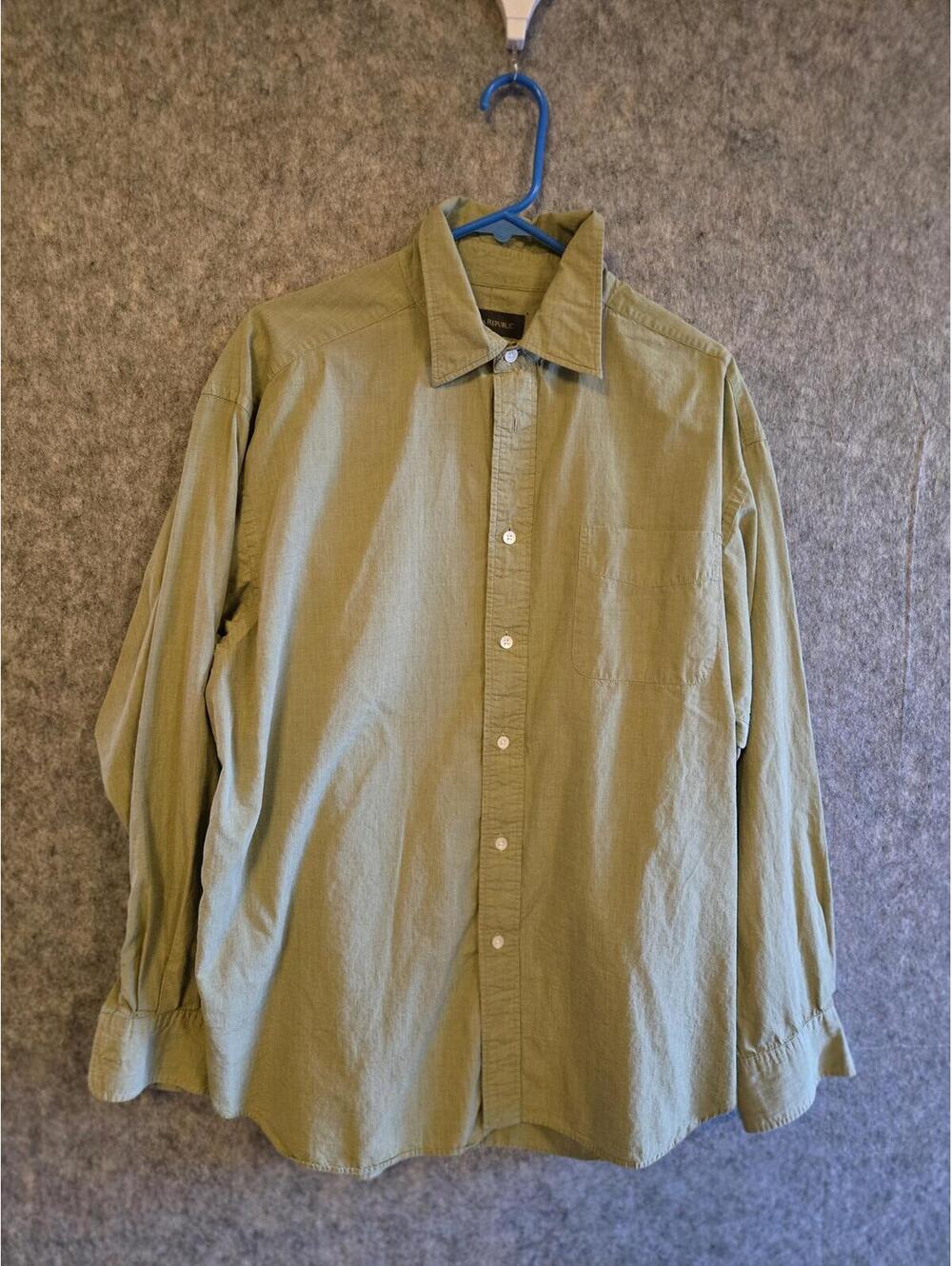 80s 90s Vintage Banana Republic 100% Cotton Sz L Button Up